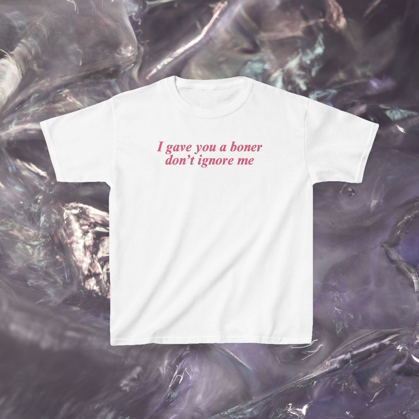 Don't Ignore Me Baby Tee | Funny Slogan Shirt, Y2K Ironic Tee, Sassy Baddie Aesthetic, Edgy Humor Gift