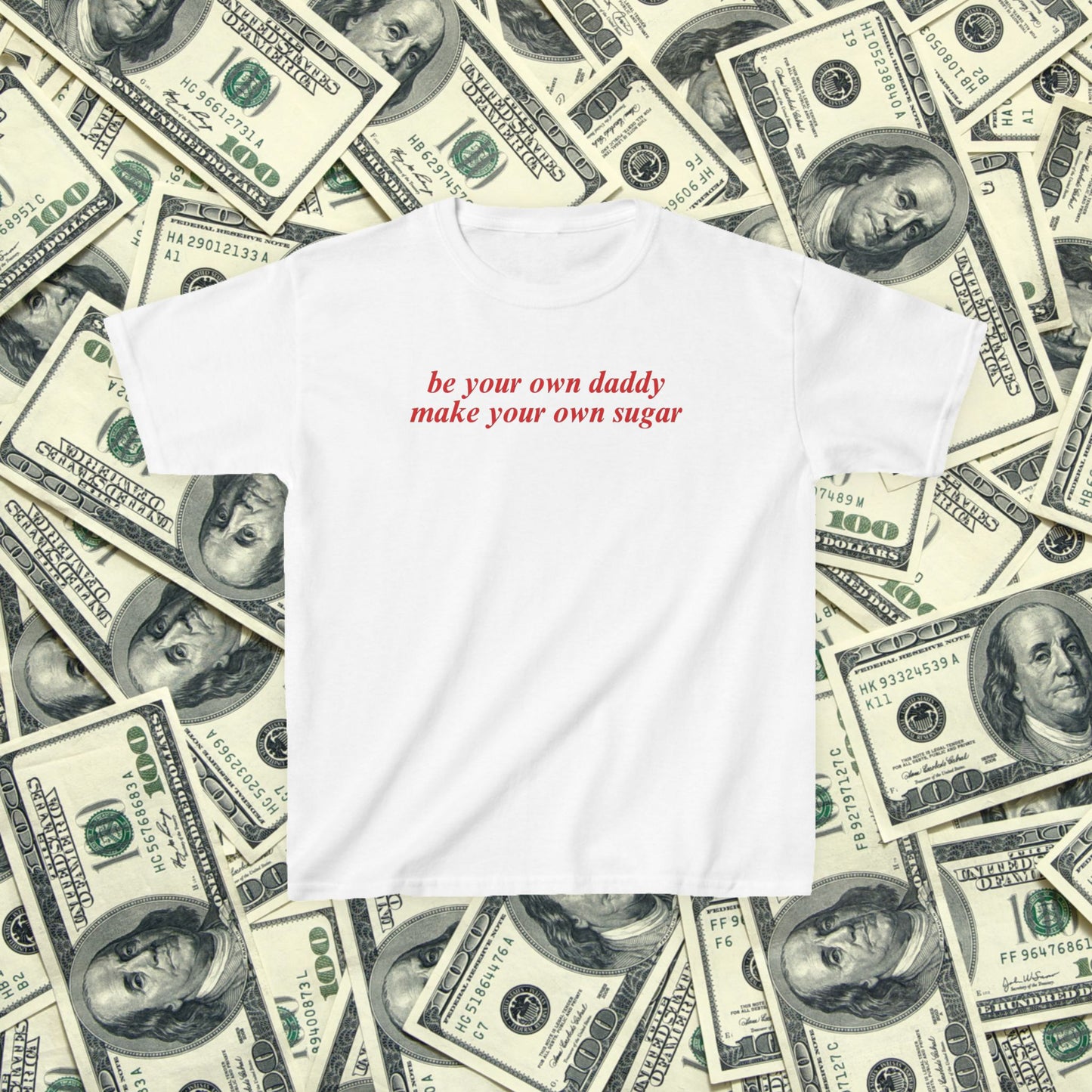 Be Your Own Daddy Baby Tee | Funny Feminist Shirt, Y2K Baby Tee, Empowerment Gift for Baddies