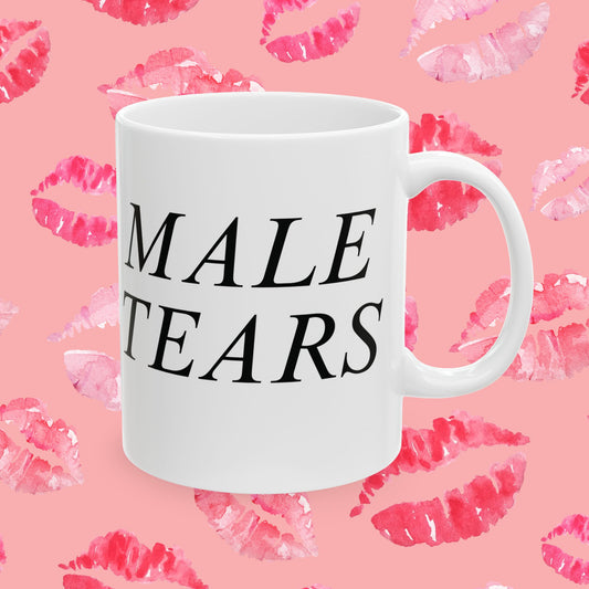 Male Tears Mug | Funny Feminist Coffee Mug, Sarcastic Gift for Her, Ironic Office Humor, Gag Gift for Best Friend