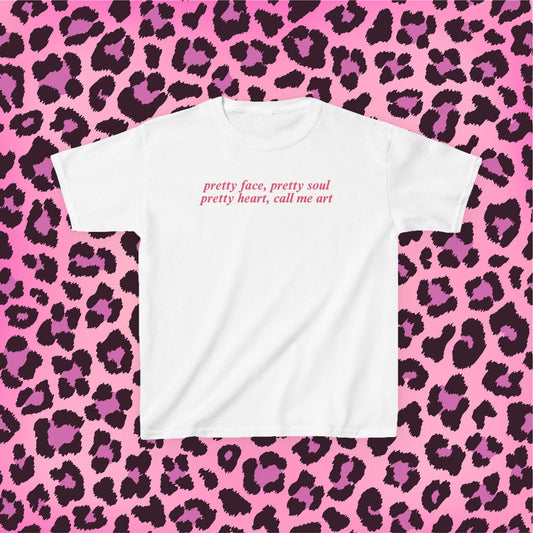 Call Me Art Baby Tee | Y2K Coquette Clothing, Trendy Aesthetic Shirt, 90s Graphic Tee, Empowering Self Love Gift