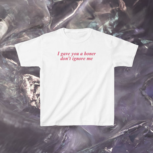Don't Ignore Me Baby Tee | Funny Slogan Shirt, Y2K Ironic Tee, Sassy Baddie Aesthetic, Edgy Humor Gift