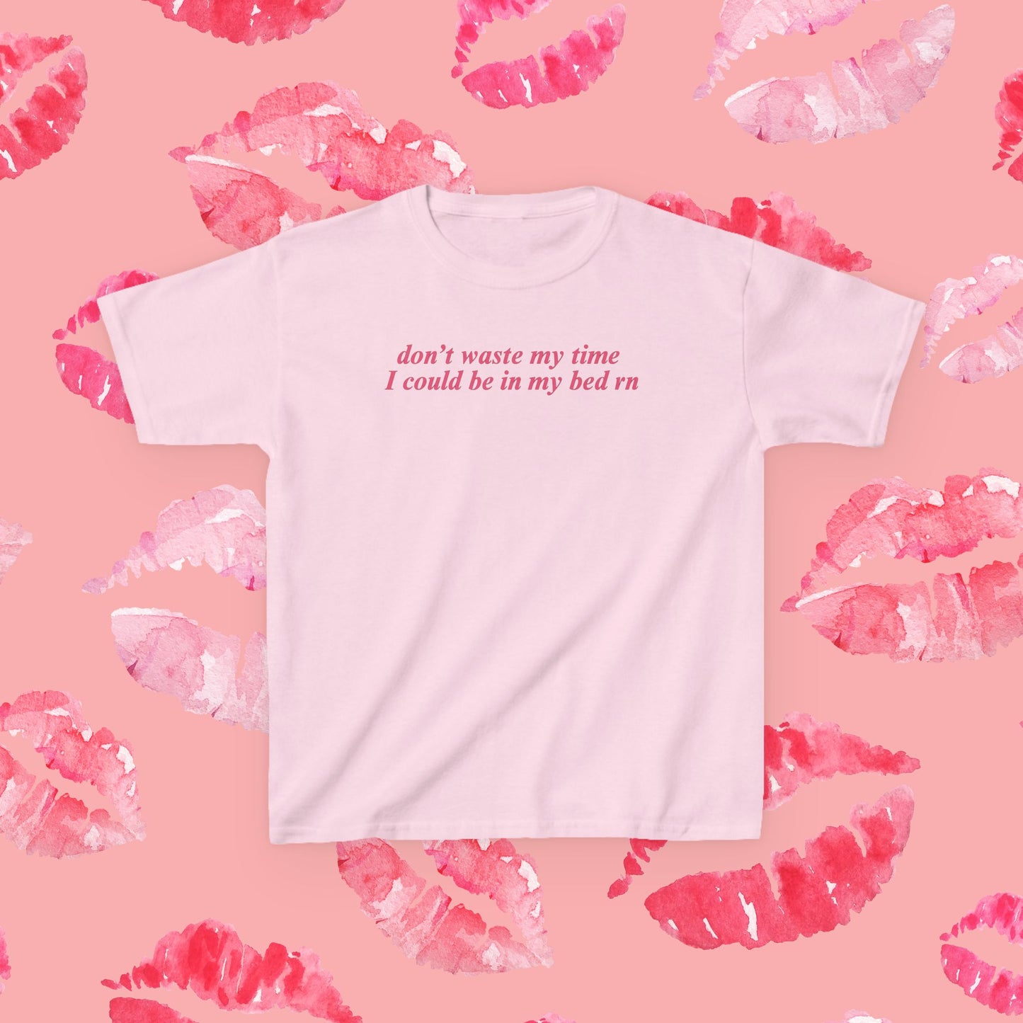 Don't Waste My Time I Could Be Sleeping Now Baby Tee | Y2K Funny Baby Tee, Anti-Social Gift